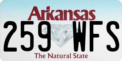 AR license plate 259WFS
