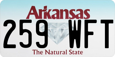 AR license plate 259WFT