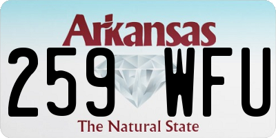 AR license plate 259WFU