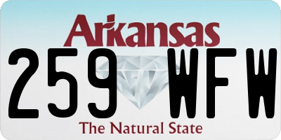 AR license plate 259WFW