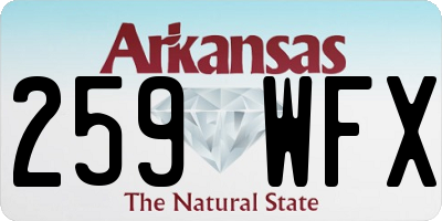 AR license plate 259WFX
