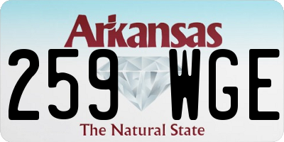 AR license plate 259WGE