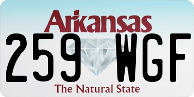 AR license plate 259WGF