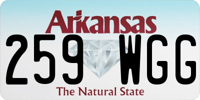 AR license plate 259WGG
