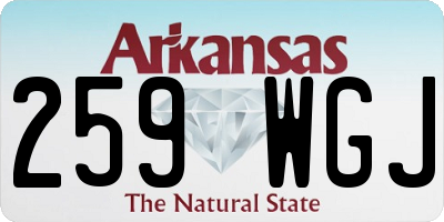 AR license plate 259WGJ