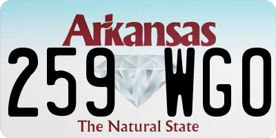 AR license plate 259WGO