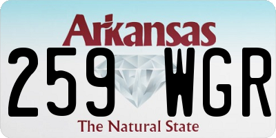 AR license plate 259WGR