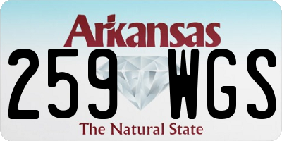 AR license plate 259WGS