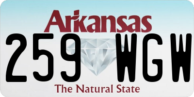AR license plate 259WGW