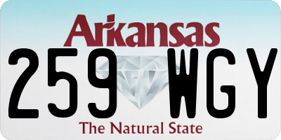 AR license plate 259WGY