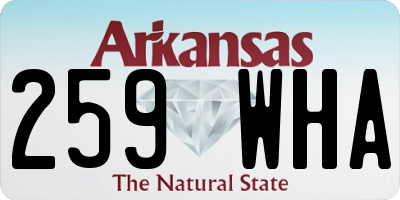 AR license plate 259WHA