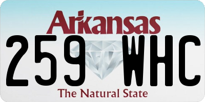 AR license plate 259WHC