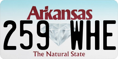 AR license plate 259WHE