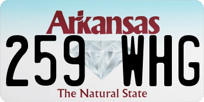 AR license plate 259WHG