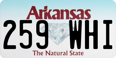 AR license plate 259WHI