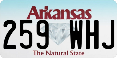 AR license plate 259WHJ