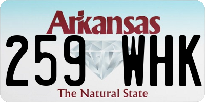 AR license plate 259WHK