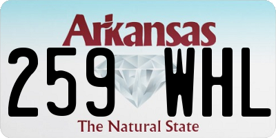 AR license plate 259WHL