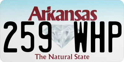 AR license plate 259WHP