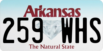 AR license plate 259WHS
