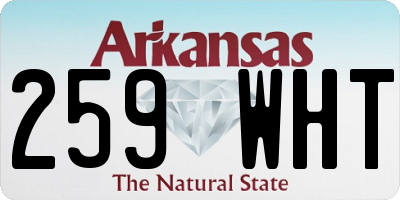 AR license plate 259WHT
