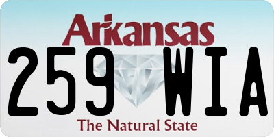 AR license plate 259WIA