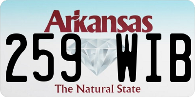AR license plate 259WIB