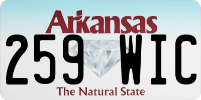 AR license plate 259WIC