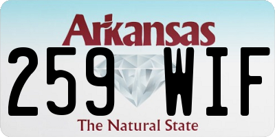 AR license plate 259WIF