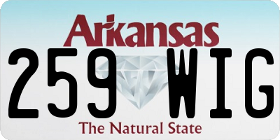 AR license plate 259WIG