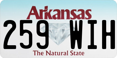 AR license plate 259WIH