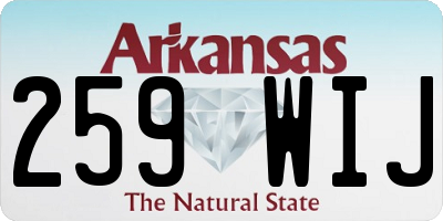 AR license plate 259WIJ