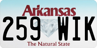 AR license plate 259WIK