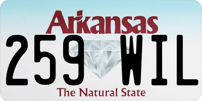 AR license plate 259WIL