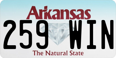 AR license plate 259WIN