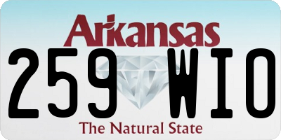 AR license plate 259WIO