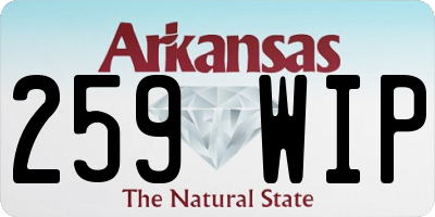 AR license plate 259WIP