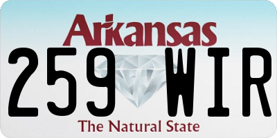 AR license plate 259WIR