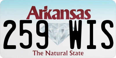 AR license plate 259WIS