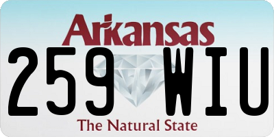 AR license plate 259WIU