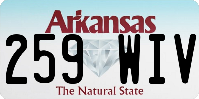 AR license plate 259WIV