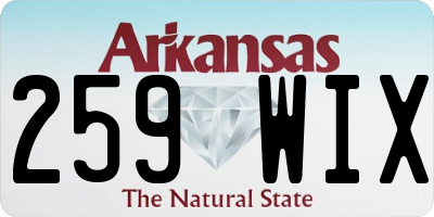 AR license plate 259WIX
