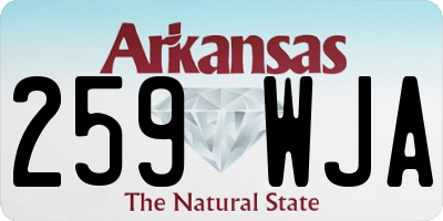 AR license plate 259WJA
