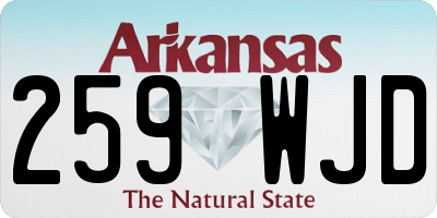 AR license plate 259WJD