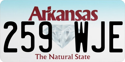 AR license plate 259WJE