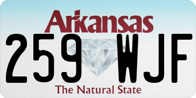 AR license plate 259WJF