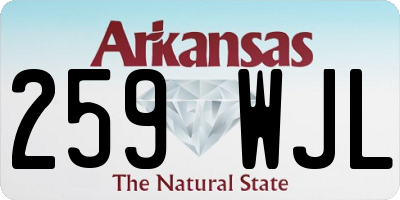 AR license plate 259WJL
