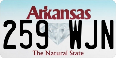 AR license plate 259WJN