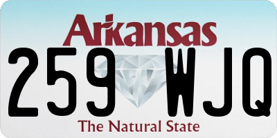 AR license plate 259WJQ