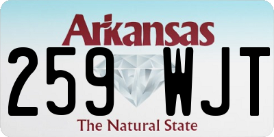 AR license plate 259WJT